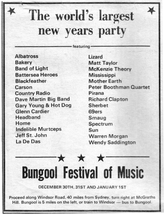 Bungool Festival of Music 1972